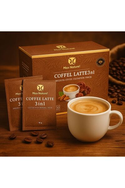 max naturel 3 في 1 قهوة لاتيه مع الجلوتاثيون 400 جرام 20 علبة