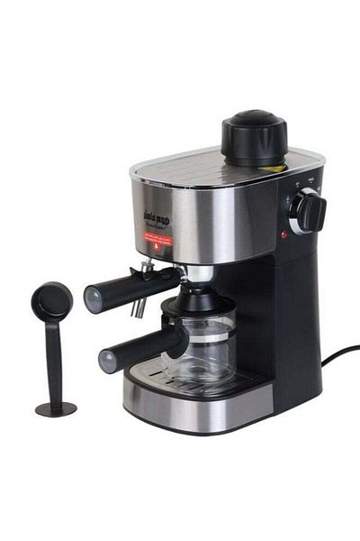 HOME MASTER Espresso and Cappuccino Machine with 240ml Tank Capacity - 800W Silver/Black