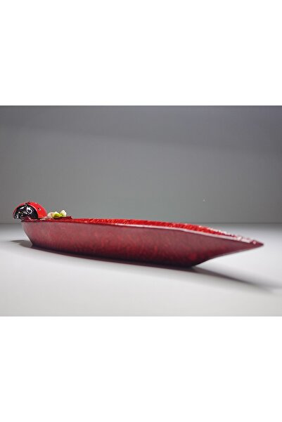 DNC Evinize Şans ve Neşe Katın: El Yapımı Epoksi Uğur Böcekli Yaprak Tütsülük (35 cm)