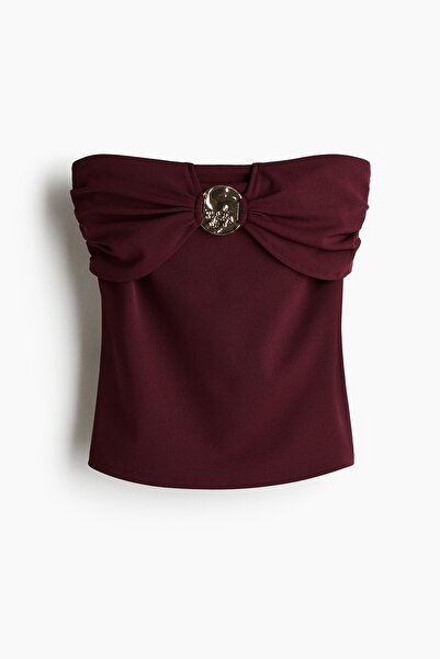 H&M Metal Detaylı Straplez Üst