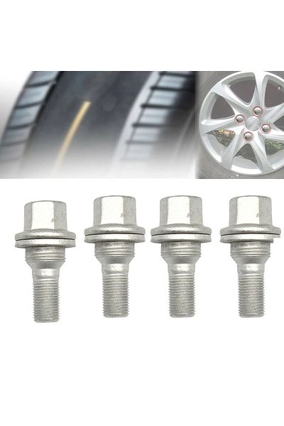 Choice 4Pcs Wheel Nuts Bolts Fit For Citroen Peugeot 206 207 208 308 407 3008 17mm HEX Wheel Lug Bolts