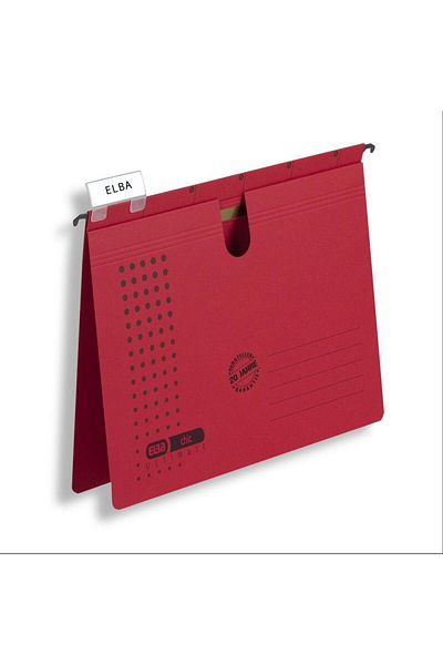 ELBA Dosar suspendat Ultimate cu dispozitiv de fixare A4, carton 240 g/m², capacitate 200 de coli, culoare roșie