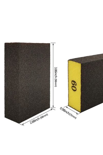Choice 6pcs/set(60 80 120 180 240 320)Coarse Medium Fine Grit Sanding Block Sander Sponges for Wood Dryw...