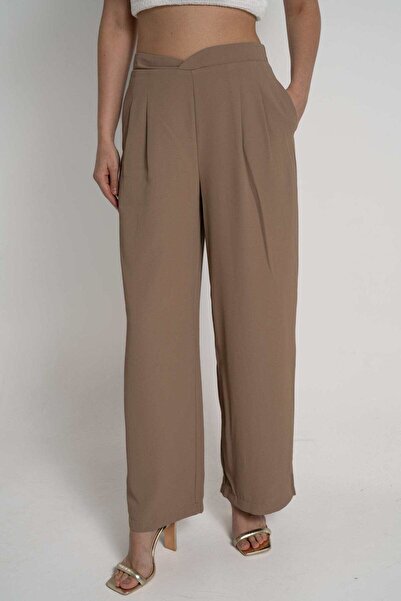 mica بنطلون نسائي طويل واسع الساق مزهر