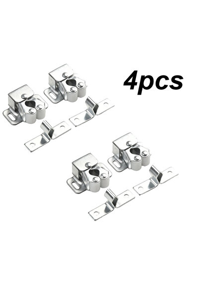 Choice Silver 4 pairs Press The Home Wardrobe Door Buckle Touch The Bead Magn...