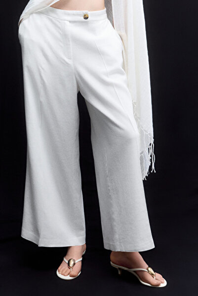 H&M Keten Karışımlı Şık Pantolon