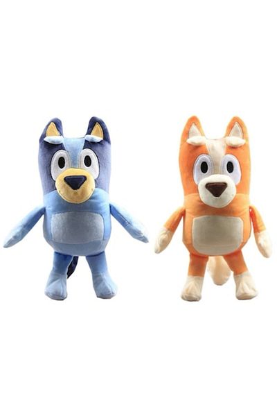 viMAG Set jucării de pluș cu Bluey și Bingo - 2 figurine, 30 cm viMAG® + Set inteligent de pastă de modelat, Mag