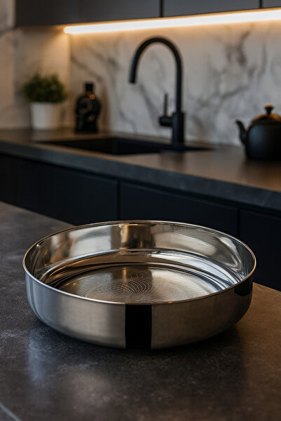 Veliday Paslanmaz Çelik Desenli Tepsi 25 cm - Desenli Tepsi Fırın Tepsisi