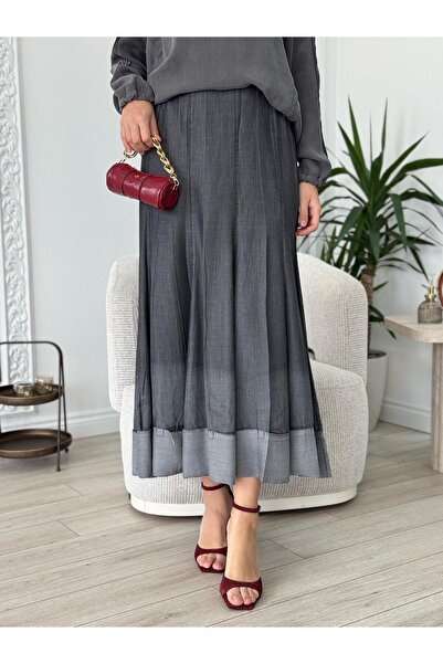 MissWhence Denim Skirt Black 37904