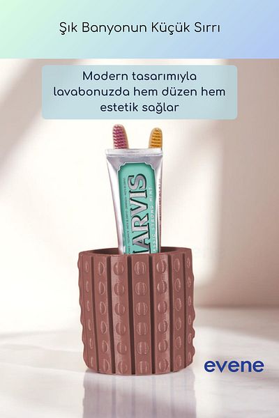 Evene Θήκη οδοντόβουρτσας Βάση οδοντόβουρτσας Βάση οδοντόβουρτσας Χρώμα καφέ Μοντέλο 91