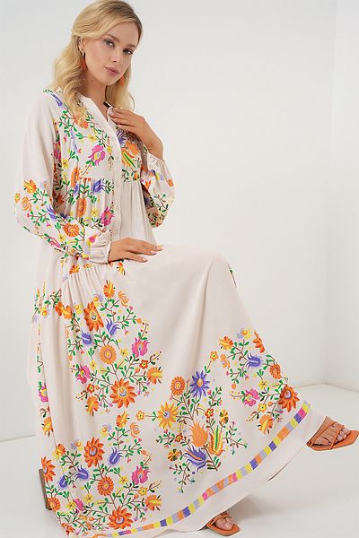 Merterium Rochie hijab cu model pentru femei portocaliu 1010