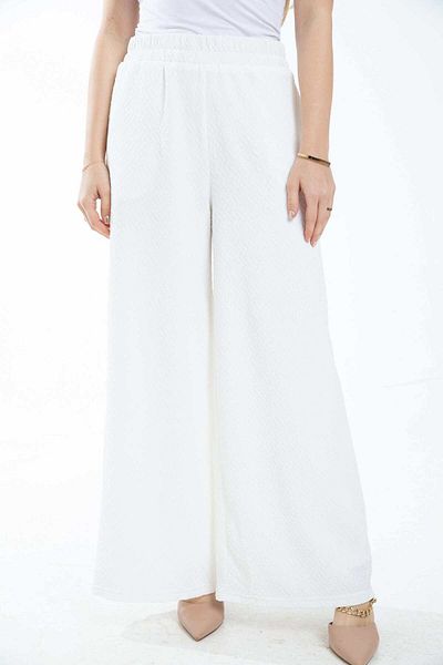 mica Women's Wide-Leg Printed High-Waisted Long Trousers