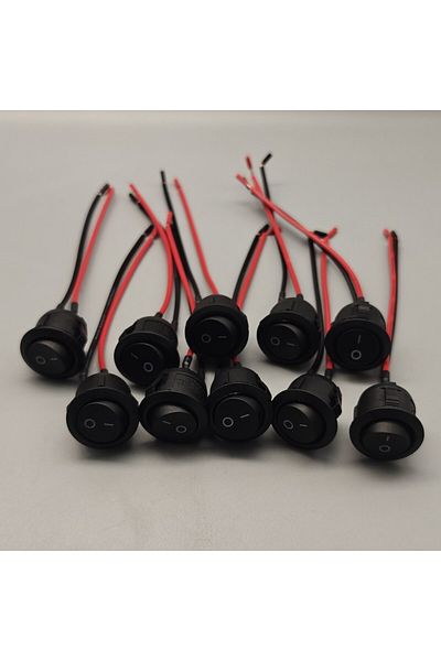 Choice 10Pcs 2/5/10-Pack Mini Round Rocker Switch, 20 mm Spst Open/Off 12V Dc Power Supply - Easy to Instal