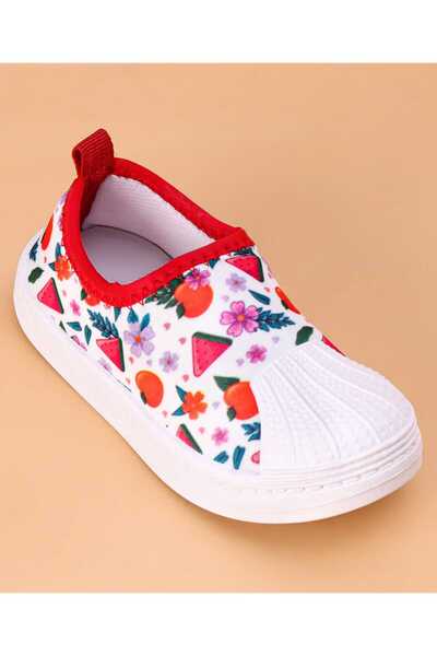 Cute Walk by Babyhug Cute Walk by Babyhug Slip On Casual Shoes with Watermelon Print - Red & White