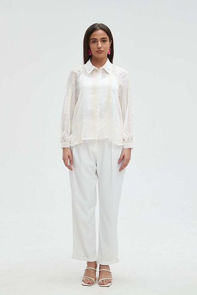 mica Women's Long Sleeve Printed Blouse