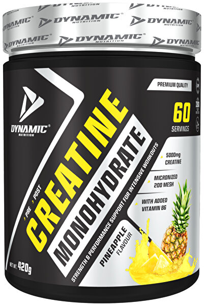 Dynamic Nutrition Creatine - 840g (420Gx2Pcs) - Pineapple - 120 Servings - Gifted - Monohydrate Micronized - 100% Creatine