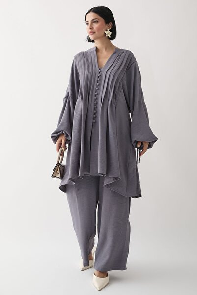 InStyle Ribbed Handle Drawstring Gray Ayrobin Suit