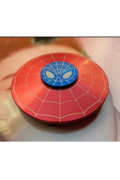 LRS STORE Round Metal Stress Wheel Spiderman Themed Long Time Spinning Fidget Spinner