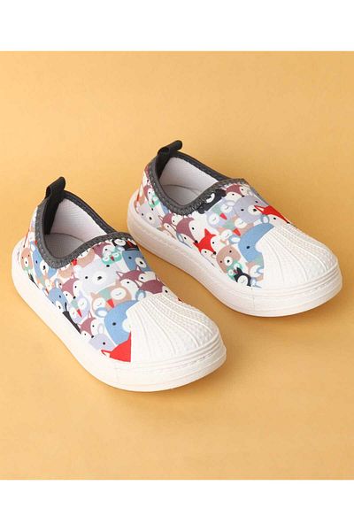 Cute Walk by Babyhug Cute Walk by Babyhug Slip On Casual Shoes with Owl Print - Multicolor