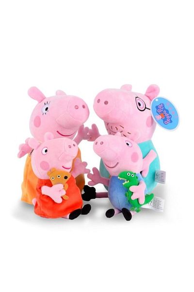 OEM Set 4 jucării de pluș – Peppa Pig Family – 40cm