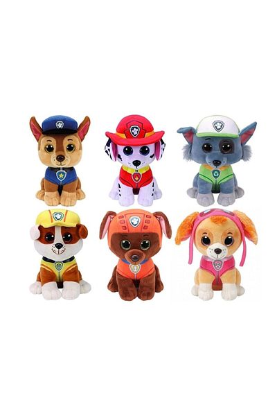 OEM Set 6 jucării de pluș, Patrula Cățelușilor, multicolor, 27 cm