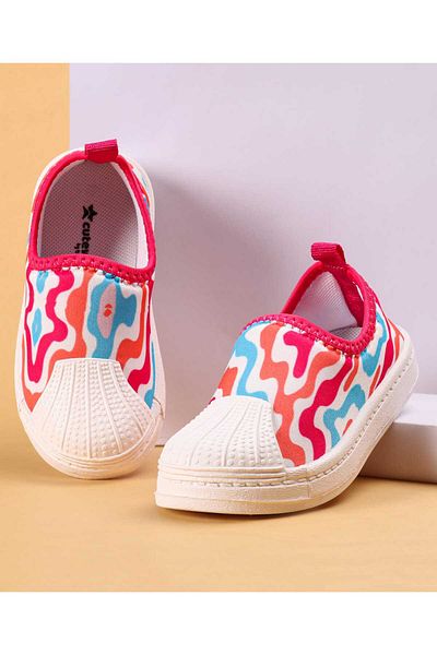Cute Walk by Babyhug Cute Walk by Babyhug Slip on Casual Shoes with Abstract Print - Multicolor