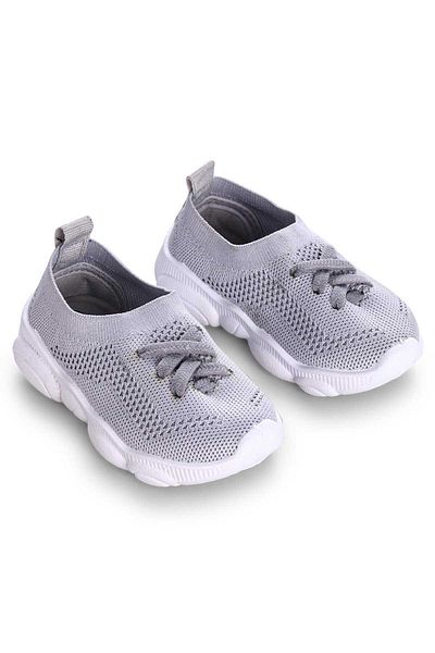 Babyoye Knit Slip-On Sneakers - Grey