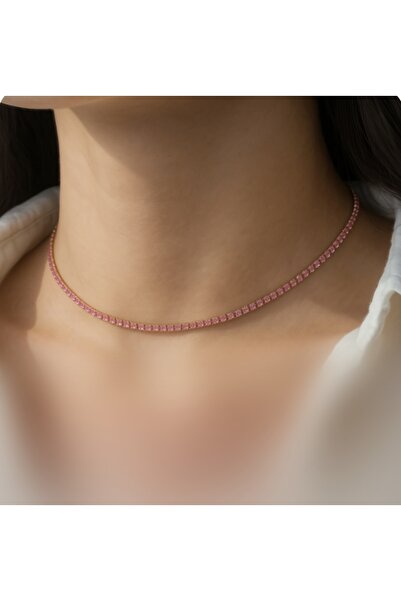 TakıConcept Renkli Su Yolu Taşlı Choker Kadın Kolye