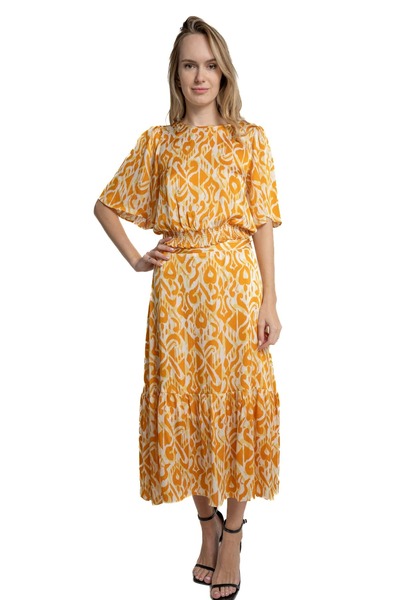 mica Women's High-Waisted Butterfly Sleeve Blouse