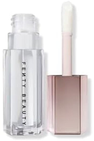 FENTY BEAUTY ملمع الشفاه العالمي جلوس بومب - حذاء زجاجي - شفاف، من فنتي بيوتي...