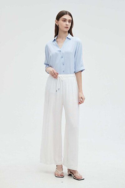 mica Wide-Leg Women's Pants with Waist Tie