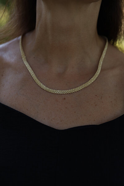 Yenigün Kuyumculuk 14 Ayar Altın Kalın Örme Halat Zincir Gerdanlık