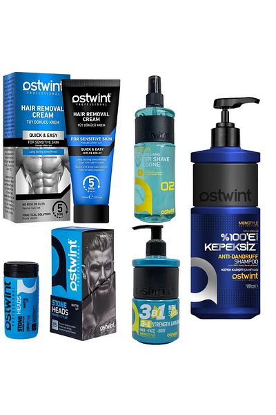 Ostwint Depilatory Cream 100ml Cologne 400ml Hair Powder 20ml Shower Gel 250ml Anti-Dandruff Shampoo 1000ml