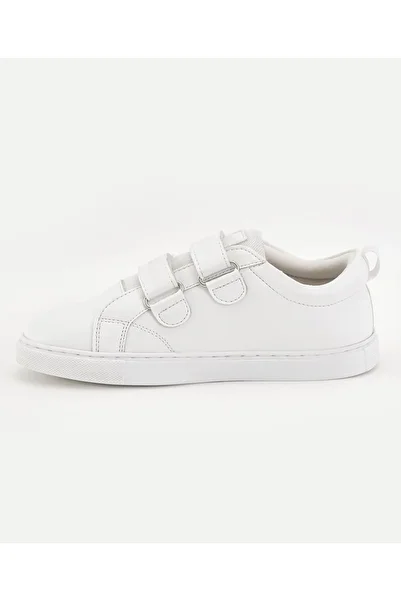 Pine kids Pine Kids School Shoes with Velcro Closure - White