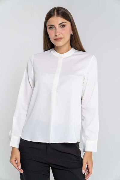 mica Solid Long Sleeve Blouse