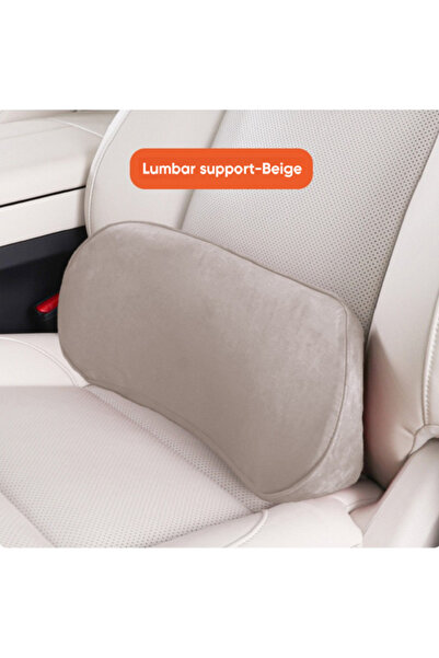 Choice1 وسادة دعم أسفل الظهر بيج اللون للسيارة، مصنوعة من إسفنج الذاكرة، لتخف...