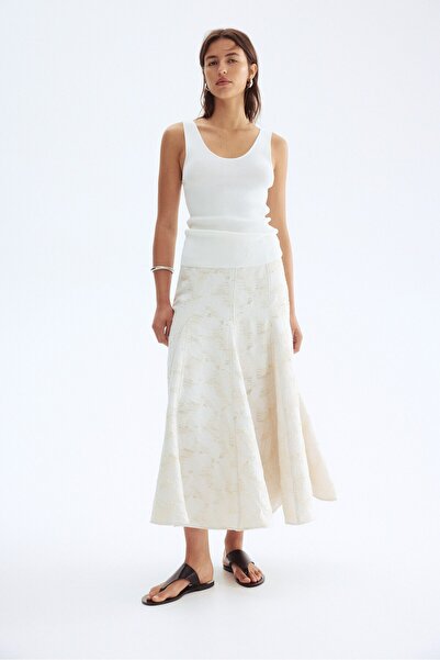 H&M Jakarlı Dokuma Etek