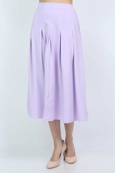 mica Solid Midi Pleated Skirt