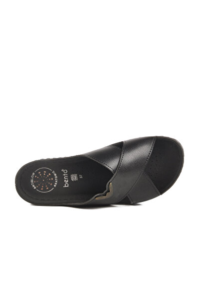 AYK'S Black Anatomical Sole Women's Slippers 15.047 Z