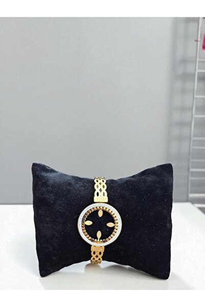 Constanza Exclusive Çeyreklik Altın Kaplama Rengi Paslanmaz Çelik Kelepçe Bil...