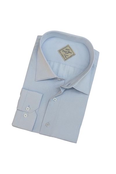 GÖMLEK GALERİSİ Slim Fit Slim Fit Plain Long Sleeve Men's Shirt