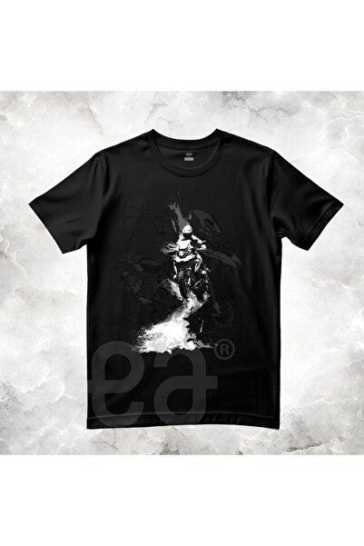 Crea Eymer Wear Tricou cu gât rotund din bumbac imprimat GS Adventure Motor Negru-Negru