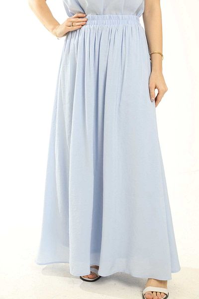 mica Women's Wide A-Line Plain Midi Skirt