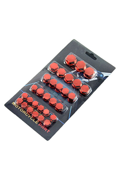 Choice1 Red 30pcs 1.4/1.2/1/0.8CM Motorcycle Modification Screw Cap Decoratio...