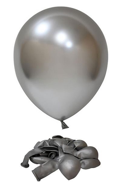 Patladı Gitti 18 Inch Chrome Silver Jumbo Large Size Balloon 45 cm