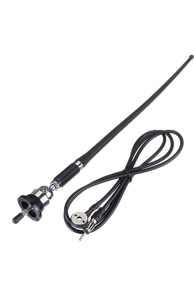 Choice black 17inch Car Roof Radio Antenna Car Radio Aerial AM-FM Rubber Antenna with 180-degrees Swivel Ba