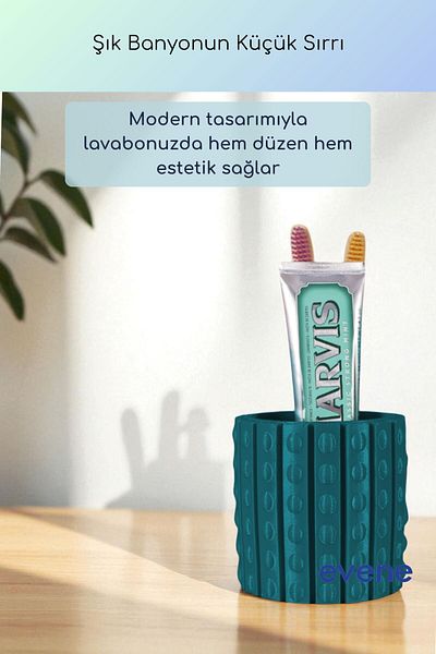 Evene Θήκη οδοντόβουρτσας Βάση οδοντόβουρτσας Βάση οδοντόβουρτσας Σκούρο πράσινο χρώμα Μοντέλο 91