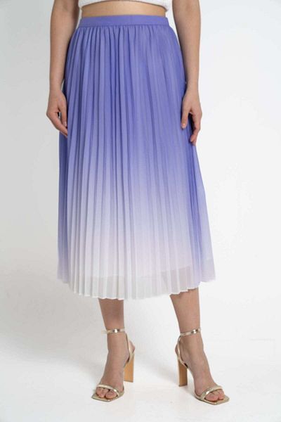 mica Colorful Pleated Midi Skirt