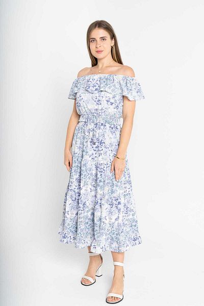 mica Floral Off-Shoulder Short Sleeve Women's Blouse