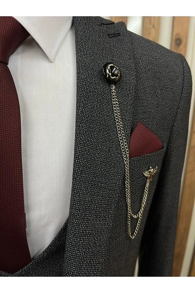 BYBEYEMS GİYİM L.Royal Patterned Vest Suit